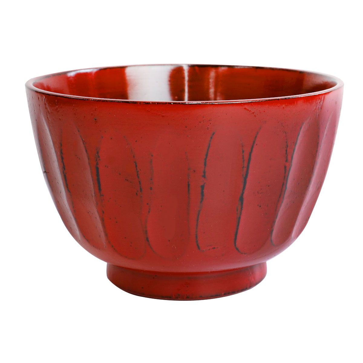 みよし漆器本舗 汁椀 天然木製 お椀 おわん 亀甲 スープボウル 根来 曙