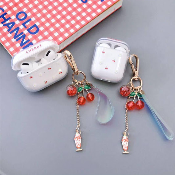 エアポッズ エアポッズケース AirPods pro ケース クリア カバー 透明 プロ シリコン 花 さくらんぼ チェリーかわいい 韓国 量産型 |  | 05