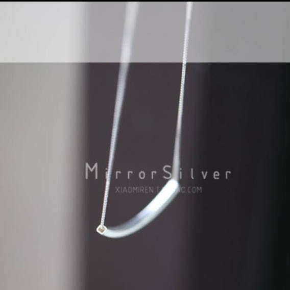 ネックレス レディース シンプル シルバーネックレス silver925 スマイルライン プレート 小豆チェーン おしゃれ 可愛い 韓国 |  | 04