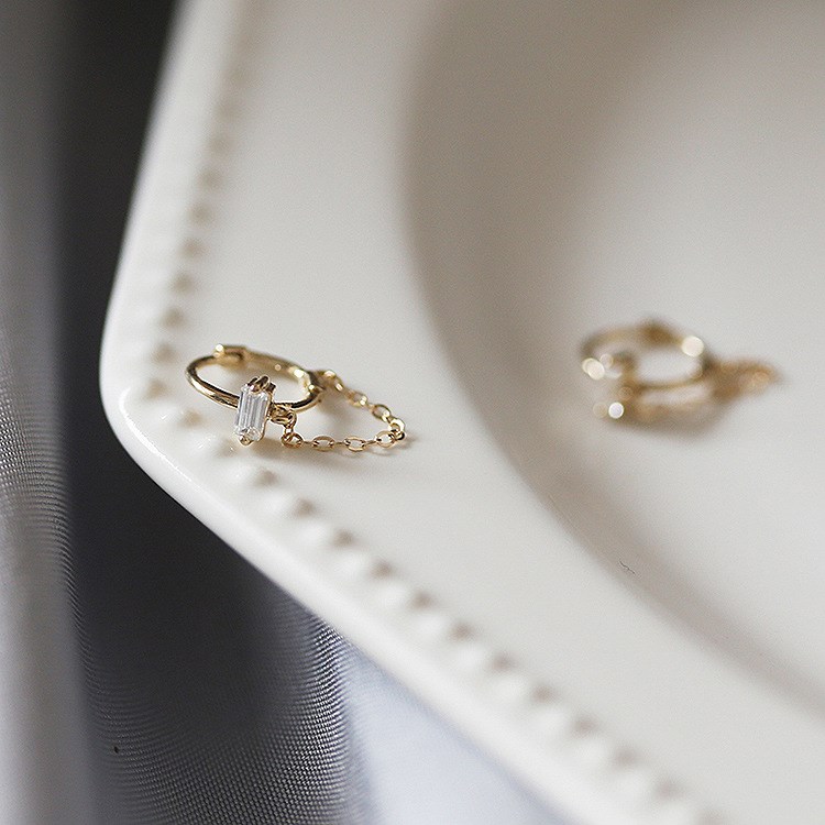 小さいピアス ピアス フープ 小さめ フープピアス 小さい チェーン アレルギー対応 揺れる 小ぶり 14K 14金 ジルコニア ゴールド シルバー レディース |  | 05