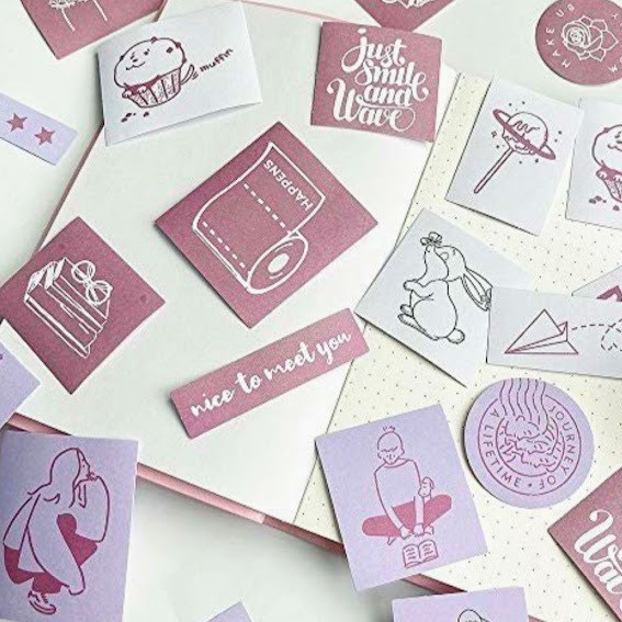 コラージュ素材 シール 海外 韓国風 手書き イラスト風 フレークシール ステッカー シール コラージュ 韓国雑貨 スクラップブッキング ジャンクジャーナル |  | 02