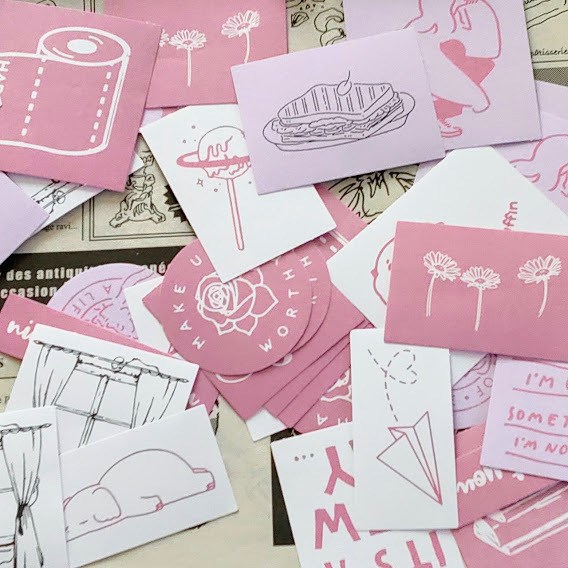 コラージュ素材 シール 海外 韓国風 手書き イラスト風 フレークシール ステッカー シール コラージュ 韓国雑貨 スクラップブッキング ジャンクジャーナル |  | 05