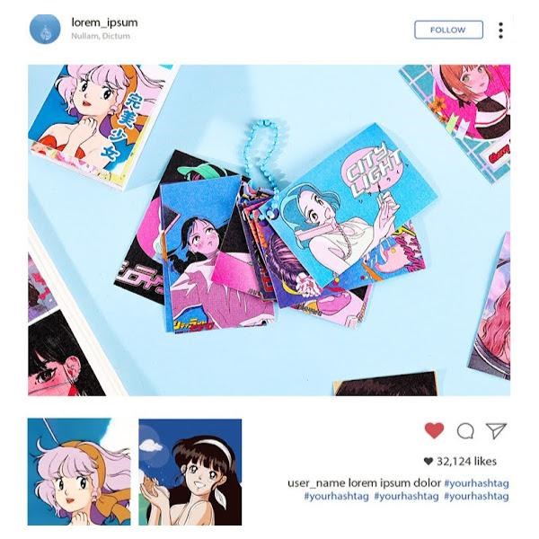 フレークシール 人物 レトロ イラスト 女の子 コラージュ シールブック