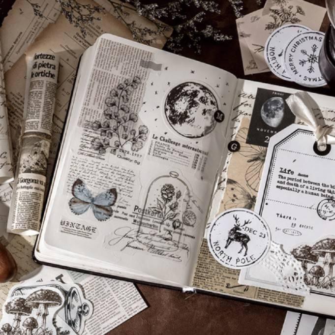 コラージュ素材 セット 海外 シール ステッカー コラージュ ジャンク