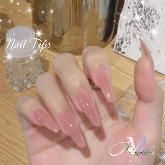 つけ爪 ロングネイルチップ クリア ロング ネイル ジェルネイル ワン