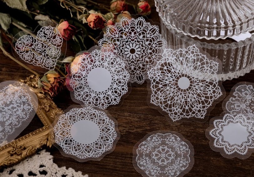 透明シール 花 フレークシール PETシール レース 英字 文字 レトロ 蝶々 PET素材 ジャンクジャーナル コラージュ ラッピング 海外雑貨 コラージュ素材 |  | 06