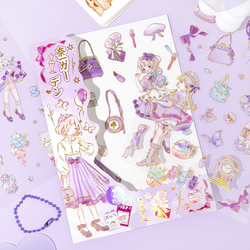 コラージュシール PETシール シール フレークシール 人物 女の子