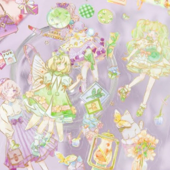 コラージュシール PETシール シール フレークシール 人物 女の子