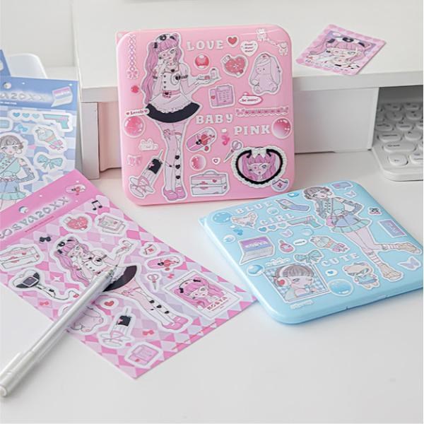 コラージュ/人物ステッカー/装飾ステッカー❤️まとめ売り コラージュ素材 女の子シール 人物ステッカー - shima | minne