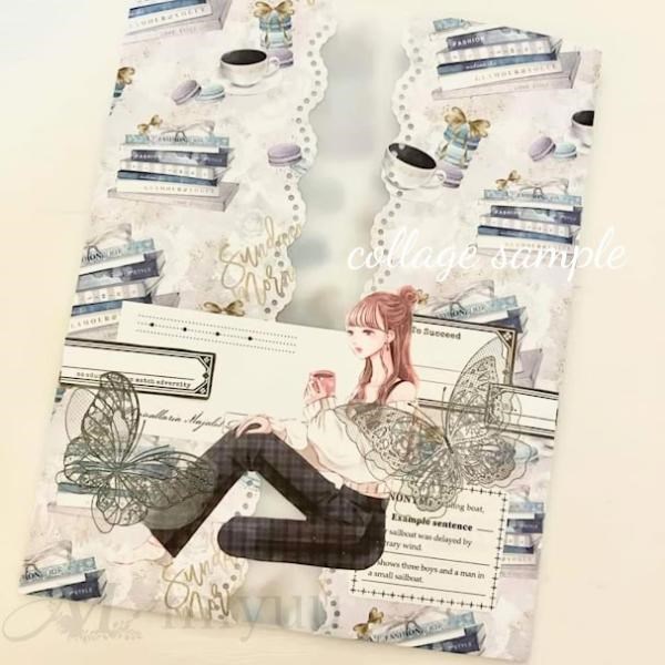 ステッカー おしゃれ シール 女の子 セット コラージュ素材 コラージュ