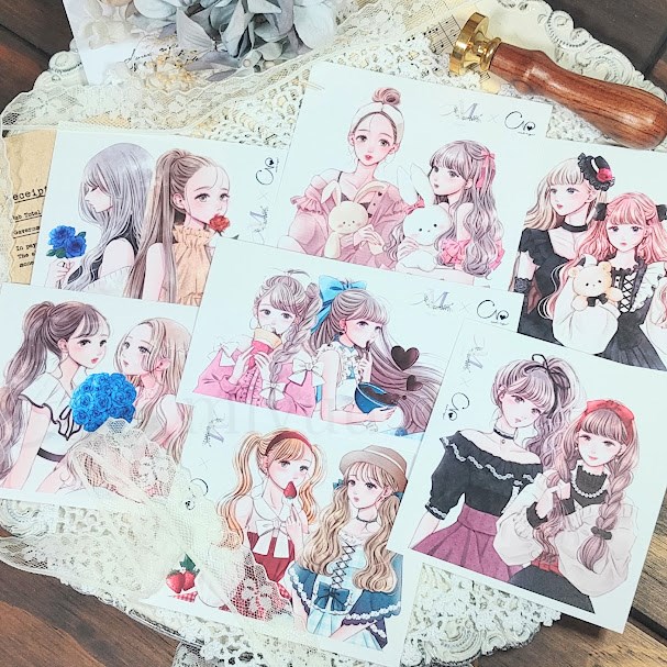 シール おしゃれ ステッカー セット 女の子 コラージュ素材 花