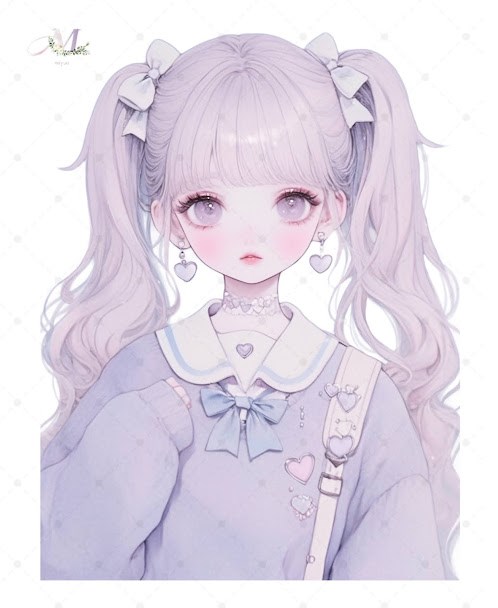 コラージュ シール コラージュ素材女の子 猫 シールセット女の子 紙