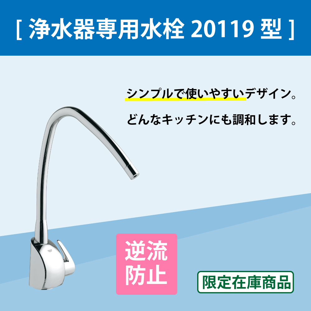 水生活製作所 公式 ビルトイン アンダーシンクタイプ PFAS PFOS PFOA 除去 磨水5 専用水栓20119型セット グローエ NSF認証  長寿命 日本製