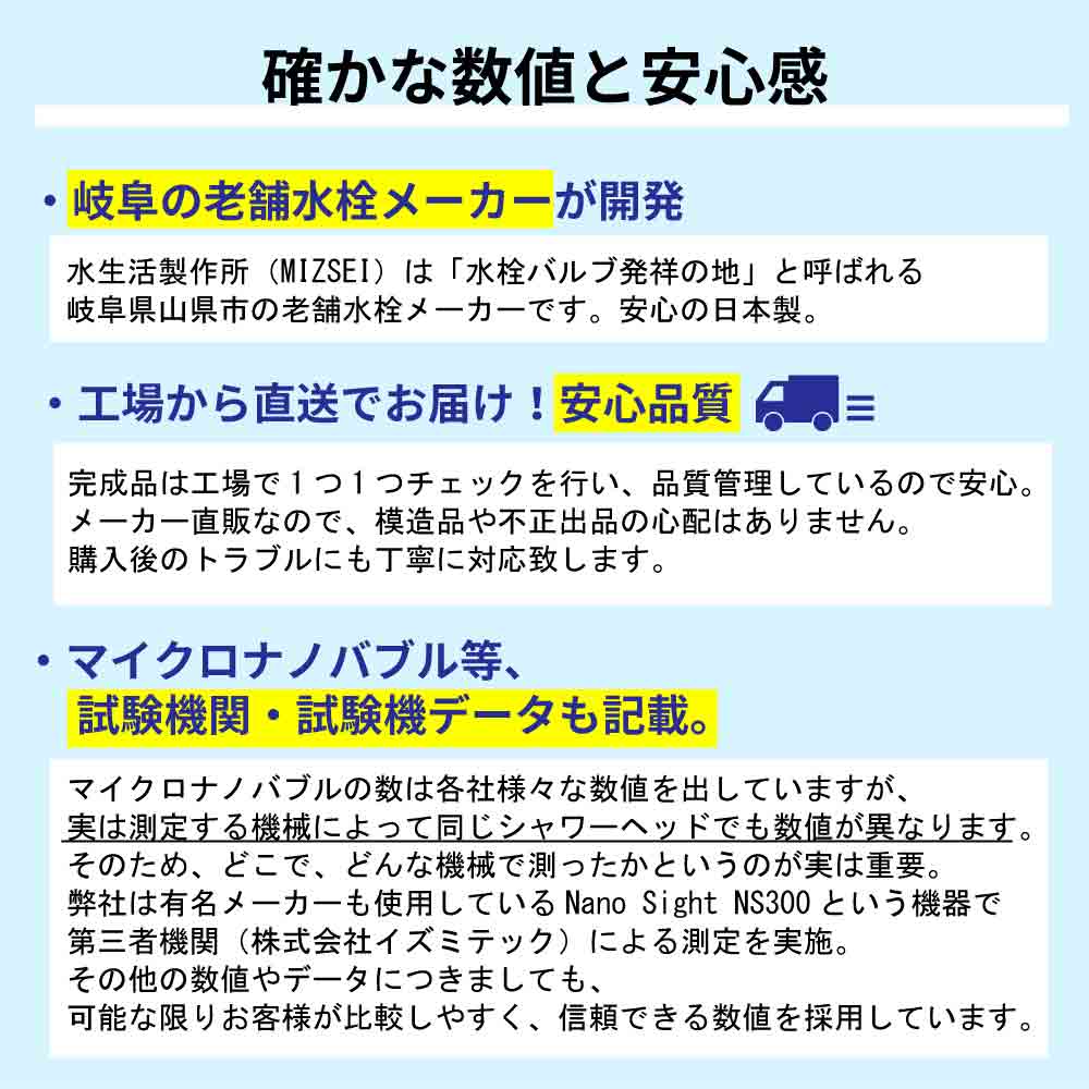 シャワーヘッド 塩素除去 ナノバブル ミスト 節水 バブリージョワー 2.0 水生活製作所 JS23W 日本製 浄水 アトピー 乾燥肌 勢い 汚れ 除去 紫外線 UV 父の日｜mizsei｜16