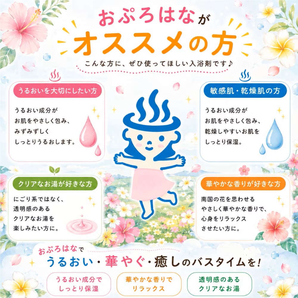 水生活製作所 花の香り 入浴料 ピンクの湯 保湿 塩素除去 おぷろ はな