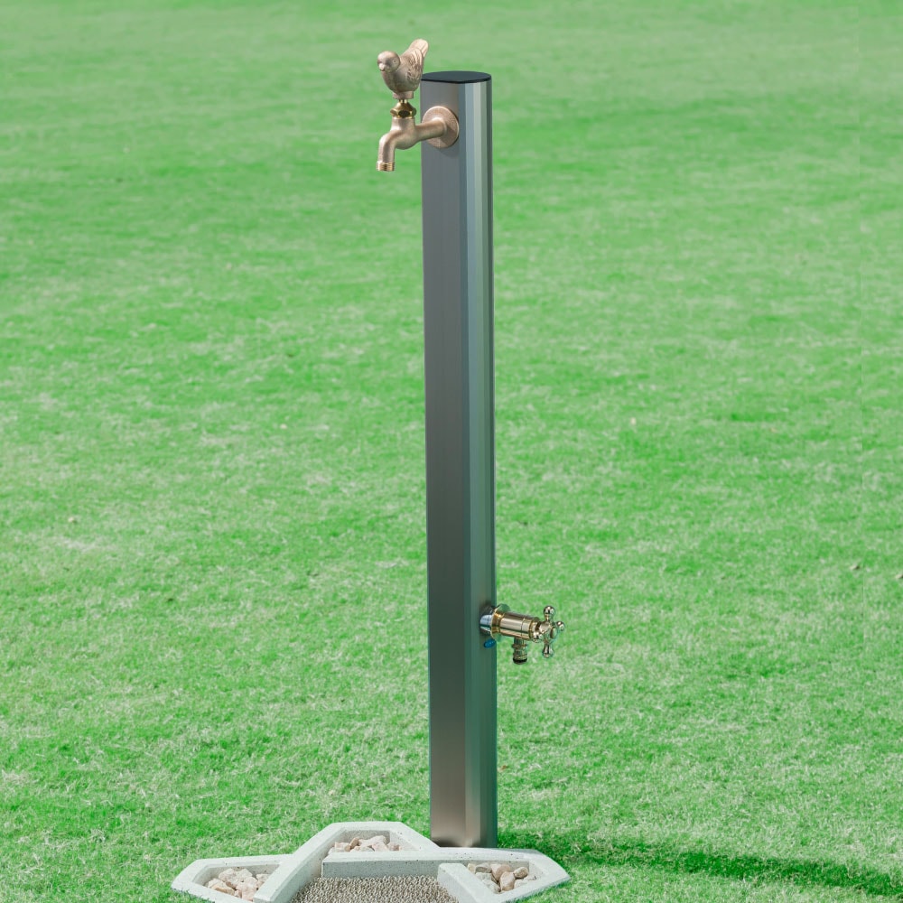 水生活製作所 二口水栓柱 レゼーナ 900mm 2口 立水栓 屋外水栓 庭