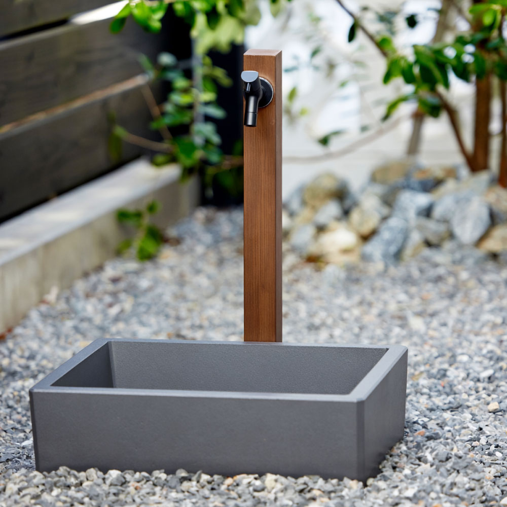 水生活製作所 ガーデンパン スクエア 深型 水栓パン 水受け レジン