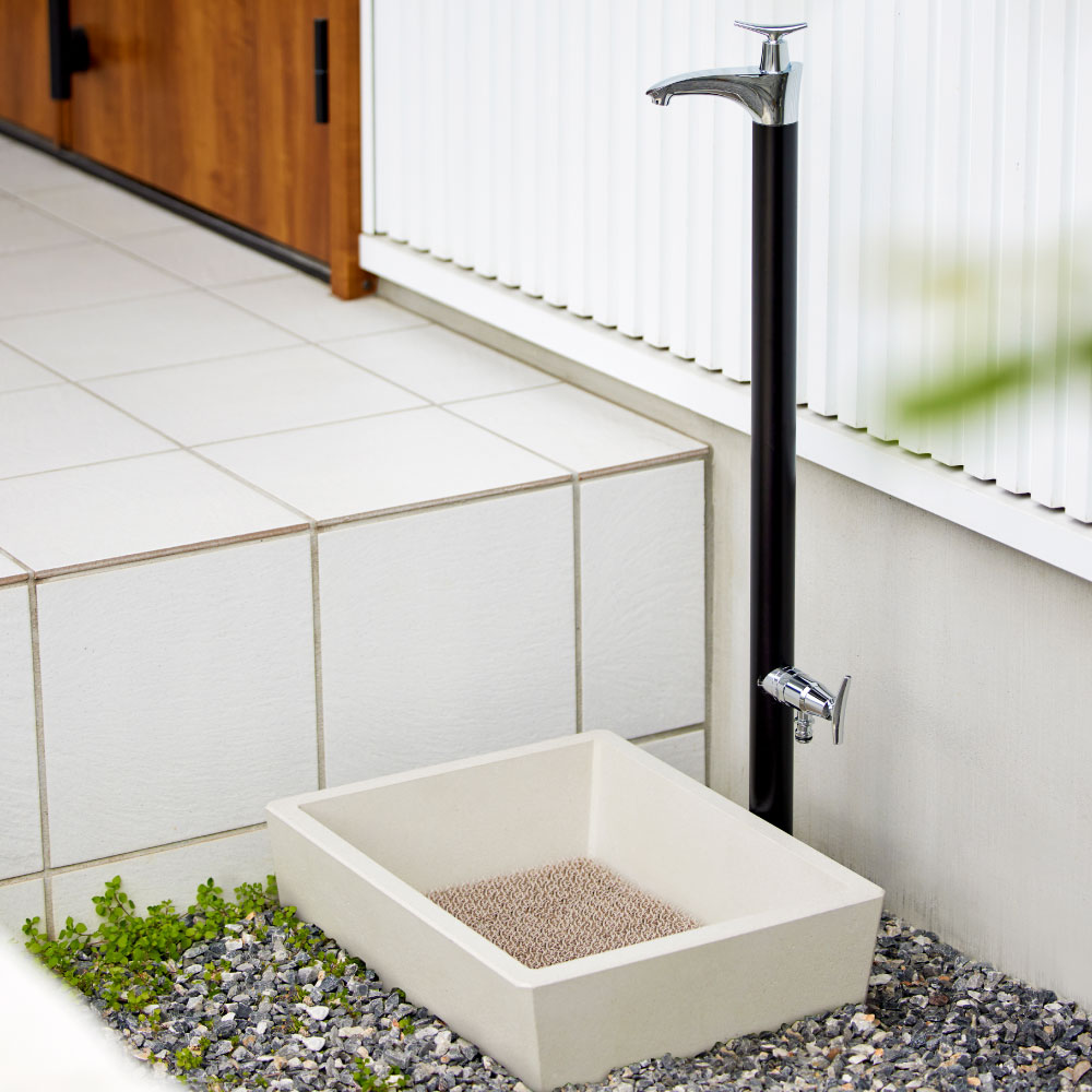 水生活製作所 ガーデンパン スクエア 深型 水栓パン 水受け レジン