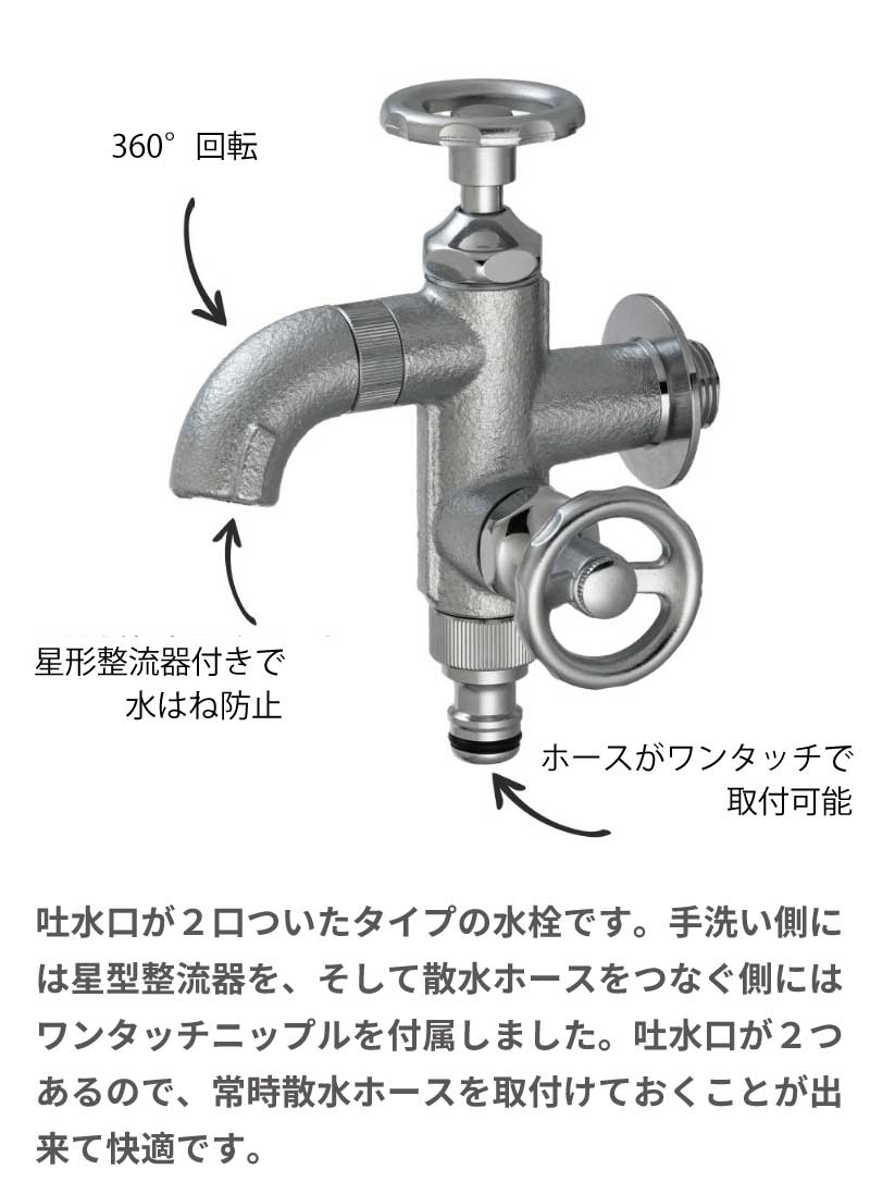 ◾️ガーデン水栓◾️ 楽天市場】ユニソン ガーデンシンクスプレ シルバー 上部下部