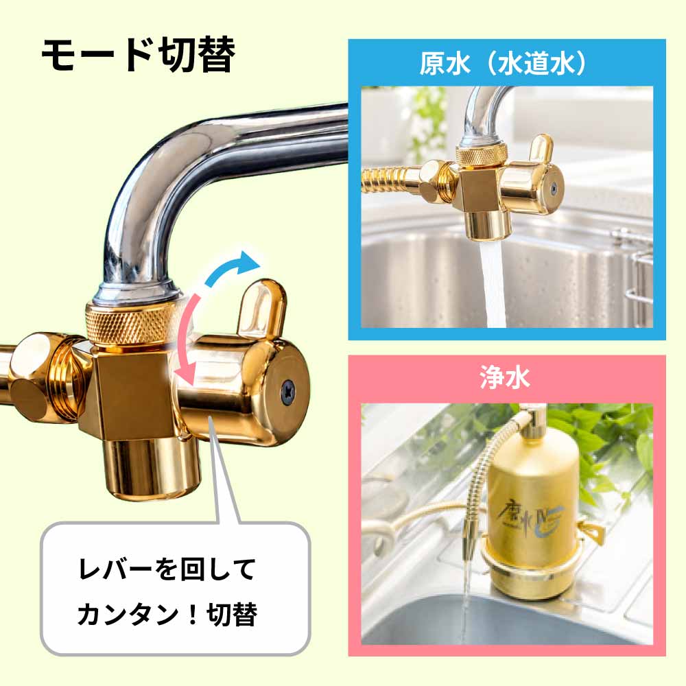 水生活製作所 公式 浄水器 磨水IV ゴールド 高性能 PFAS 98項目 有害