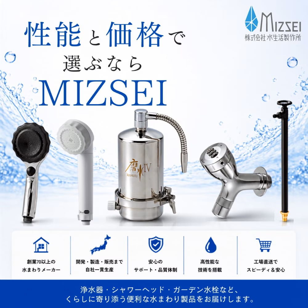 水生活製作所 磨水5 PFAS 除去 ビルトイン 交換用 浄水器 フィルター