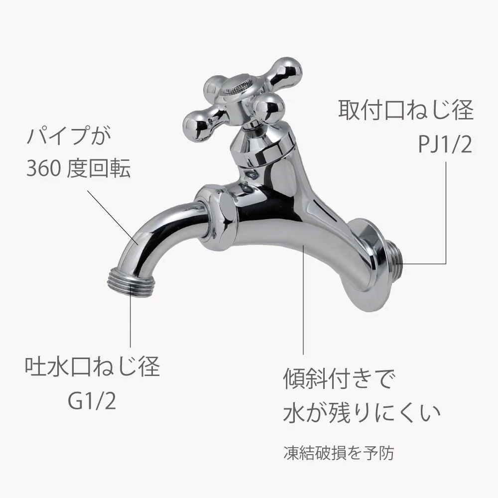 水生活製作所 外水道 蛇口 横水栓 凍結 対策 予防 耐寒 寒冷地 T14型
