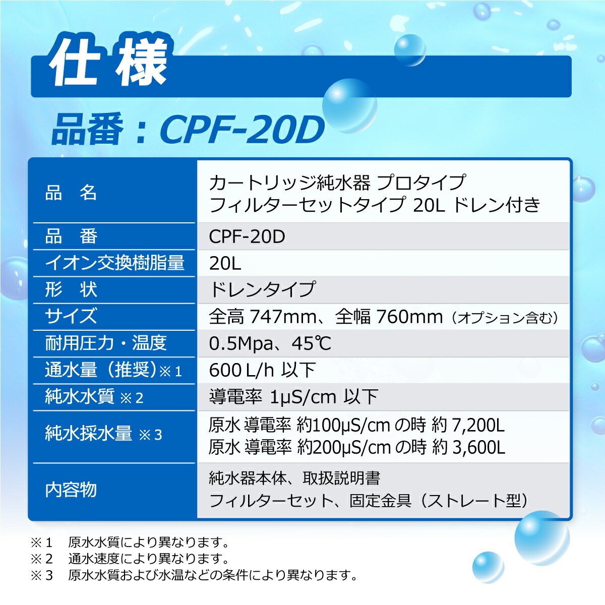 サンエイ化学 カートリッジ 純水器 20L プロタイプ フィルター 
