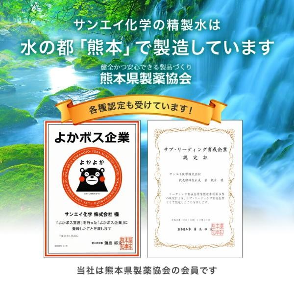 精製水 1l 呼吸器用 1L × 1本 サンエイ化学 cpap 日本薬局方 純水 医療用 化粧 睡眠時 無呼吸症候群 吸入器 | サンエイ化学 | 17
