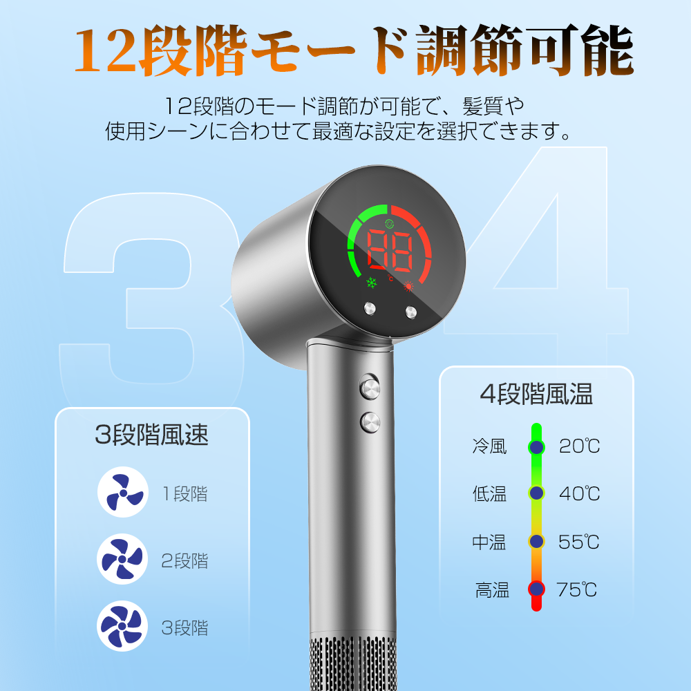 最新モデル2000円OFF】 ドライヤー 高速ドライヤー 低温速乾 大風量