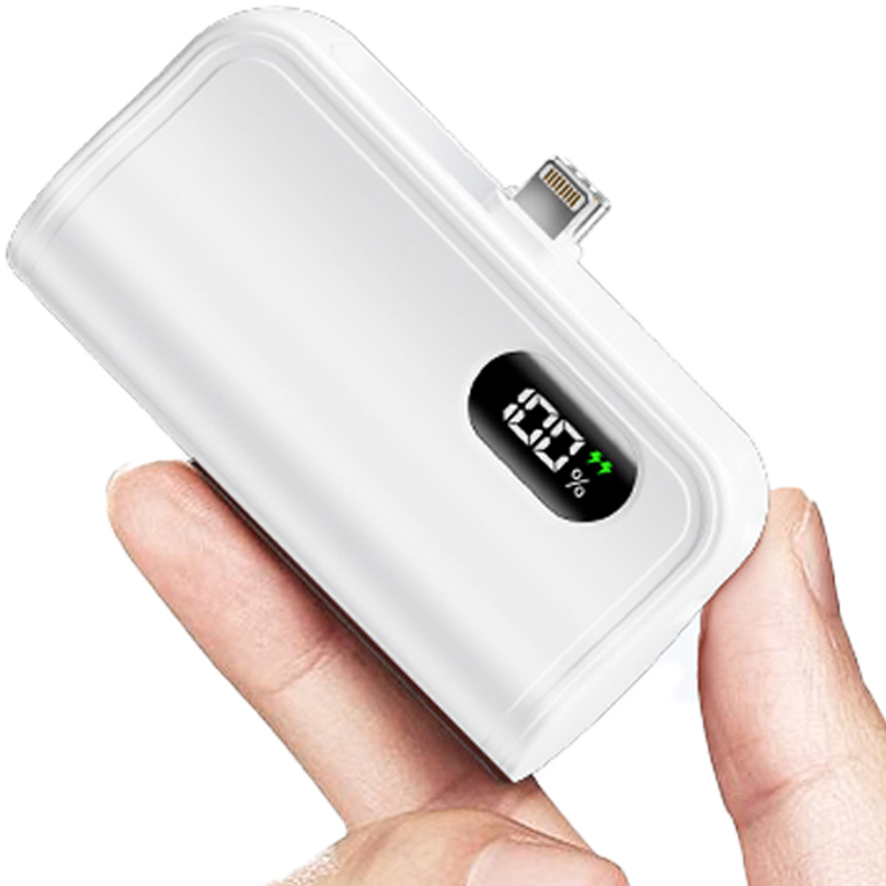 【直接充電・ケーブル不要】モバイルバッテリー 2in1 超小型 軽量 6800mAh 大容量 直接充電 残量表示 急速充電 iPhone/Android対応 Lightning type-c｜mizue-shop｜02