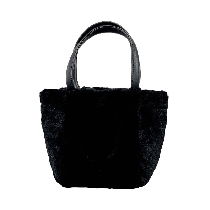 フェイクファー ハンド ショルダー バッグ 冬 2way レディース ベルト