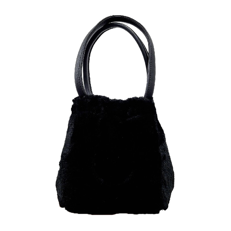 フェイクファー ハンド ショルダー バッグ 冬 2way レディース