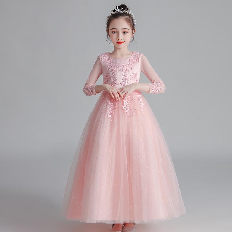 ドレス 子供 発表会 150 ピアノ ピンク キッズ 女の子 プリンセス フォーマル おしゃれ かわいい 白｜mizuki-store｜13