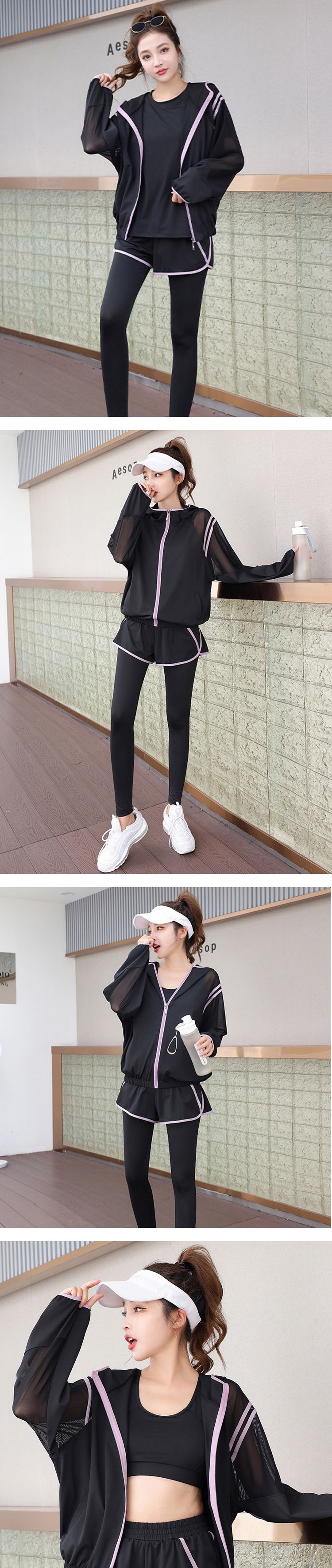 ヨガウェア 上下セット トップス Tシャツ ブラ ショートパンツ