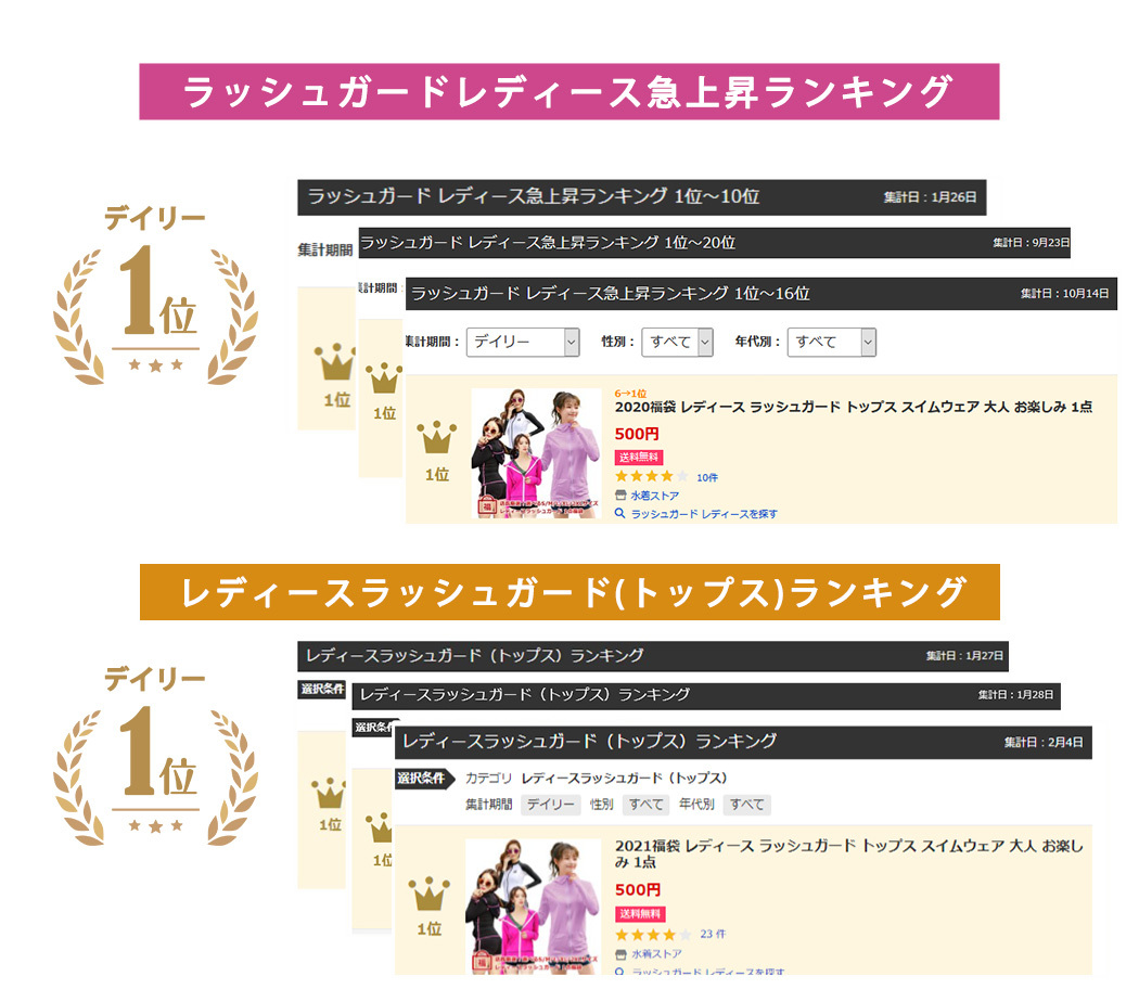 2022福袋 レディース ラッシュガード トップス スイムウェア 大人 お楽しみ 1点 :fuku023:水着ストア - 通販 -  Yahoo!ショッピング