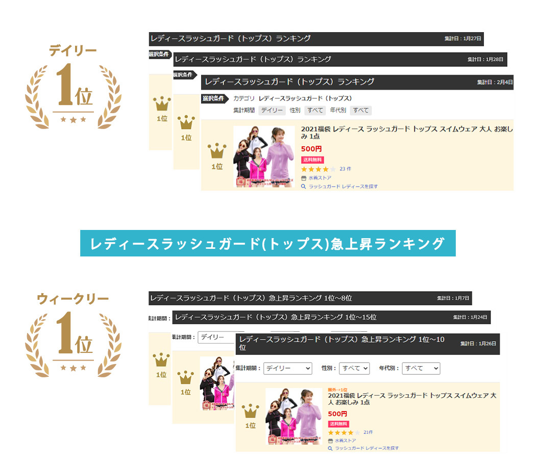 2022福袋 レディース ラッシュガード トップス スイムウェア 大人 お楽しみ 1点 :fuku023:水着ストア - 通販 -  Yahoo!ショッピング