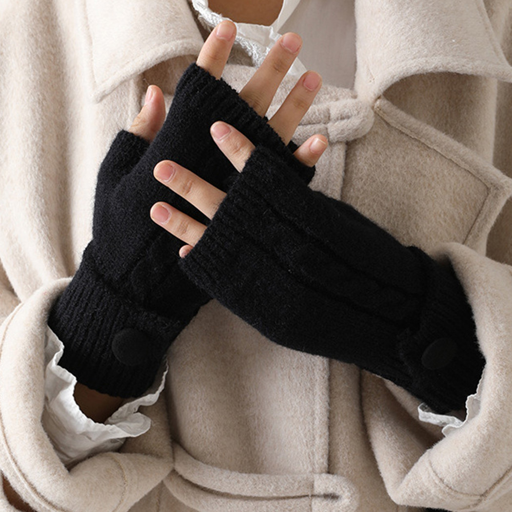 フィンガーレス ハンドウォーマー アームウォーマー グローブ ニット