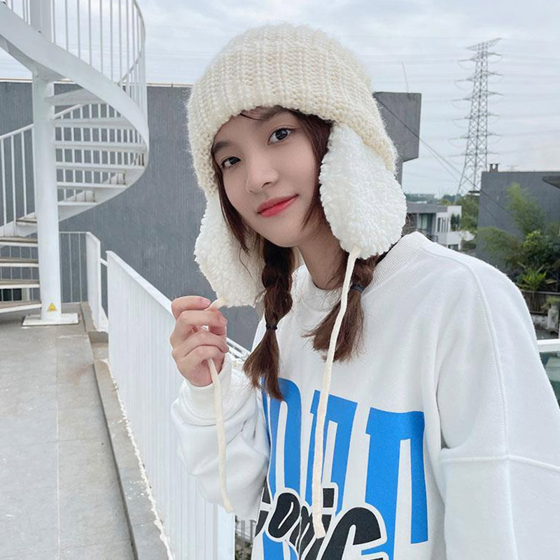 ニット帽 レディース 耳当て ポンポン ボンボン 冬 おしゃれ かわいい 