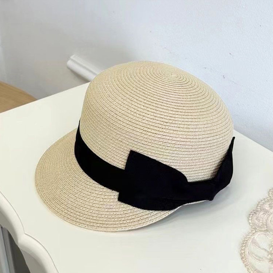 新品タグ付き✨シャポードオー リボン 麦わら帽子 UVカット 白 ホワイト 新品タグ付き✨シャポードオー リボン 麦わら帽子 UVカット 白 ホワイト