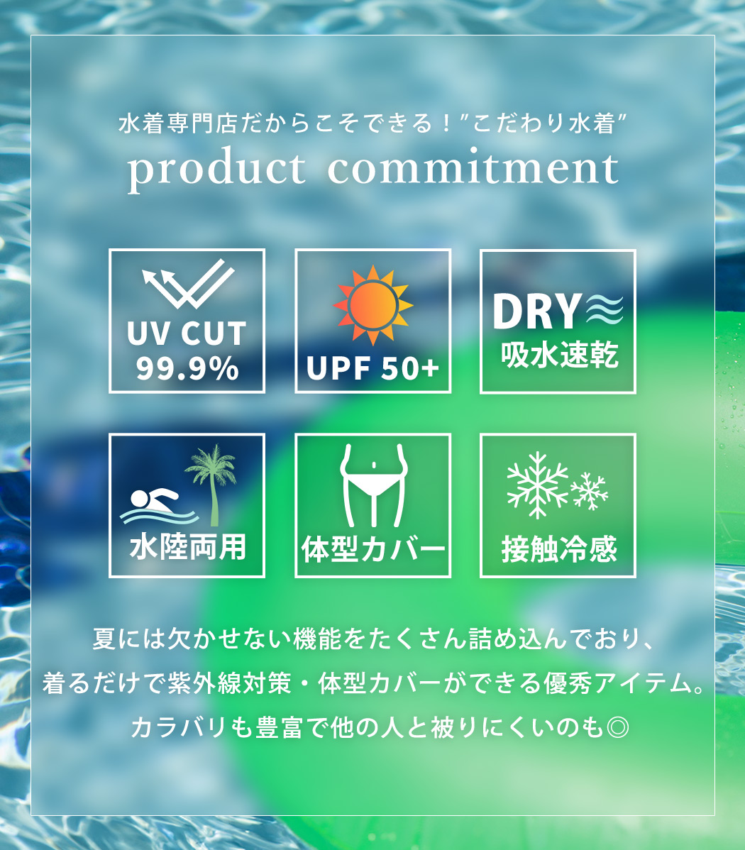 UVカット率 99%以上 水着 レディース 体...の詳細画像3