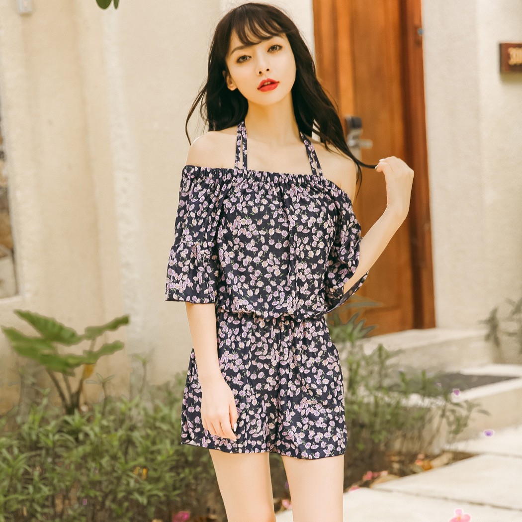 水着 ビキニ 体型カバー レディース ワンピース ショートパンツ 3点セット オトナ女子 可愛い セクシー バックシャン バックリボン 水着ストア 通販 Paypayモール