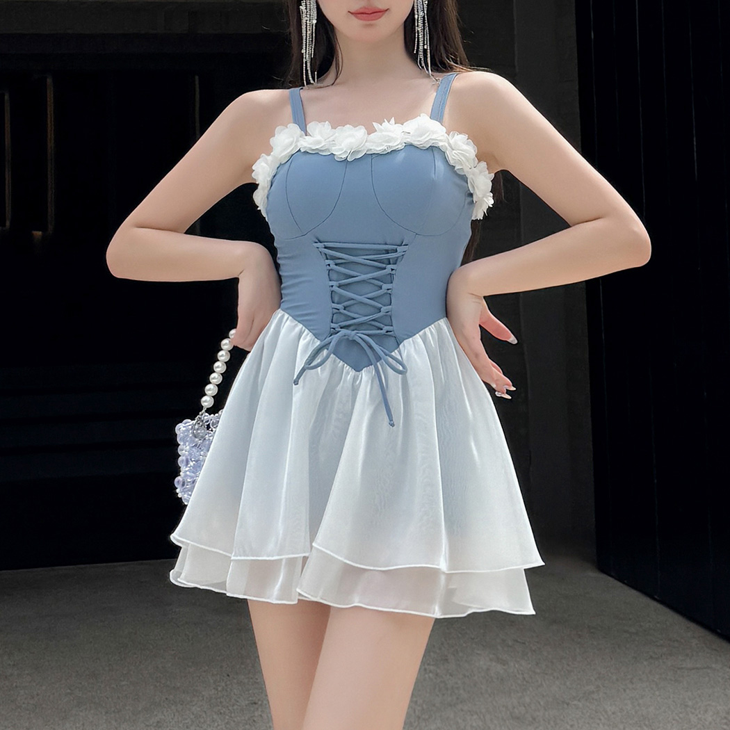 TeddyShop 水着 ワンピース 体型カバー オールインワン
