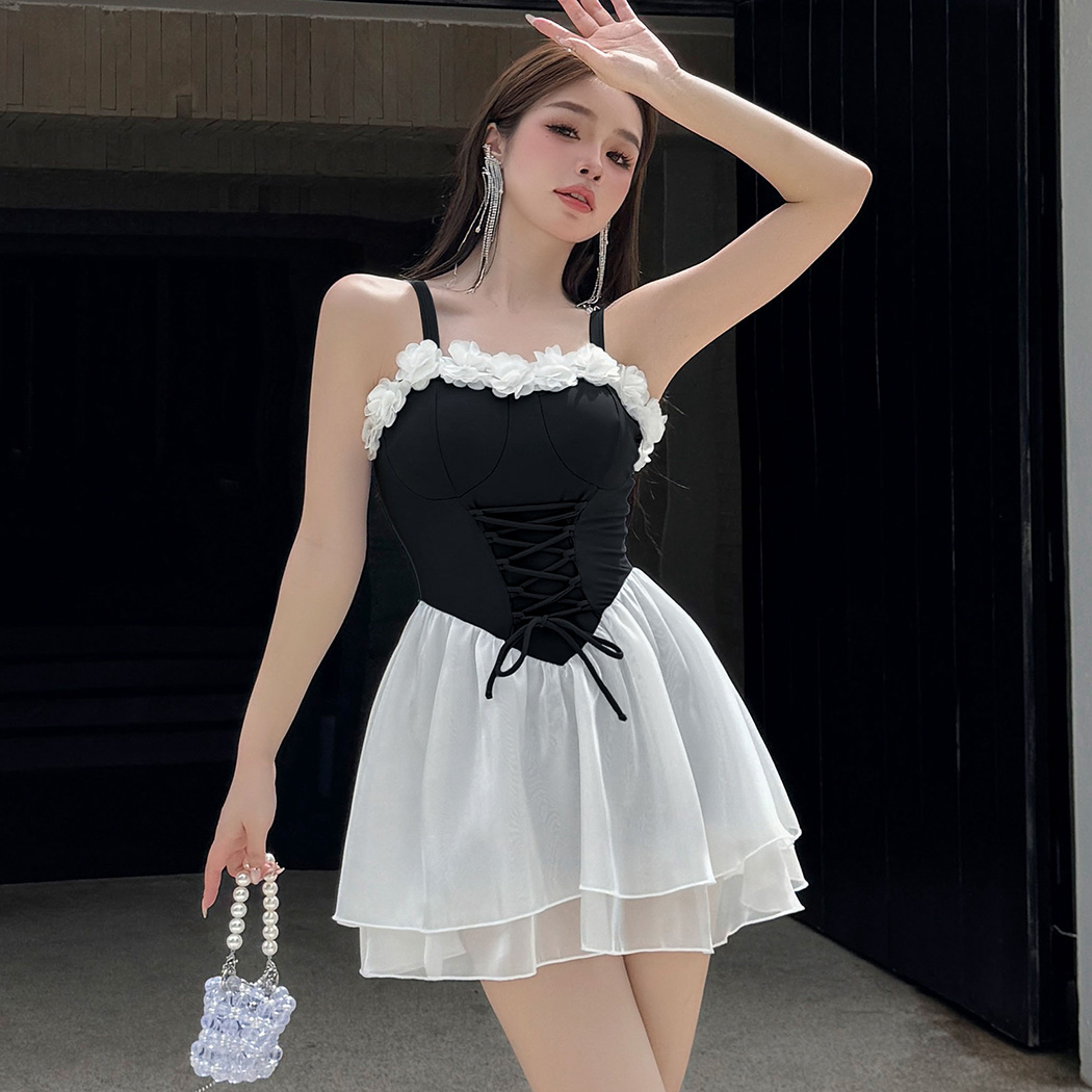 TeddyShop 水着 ワンピース 体型カバー オールインワン
