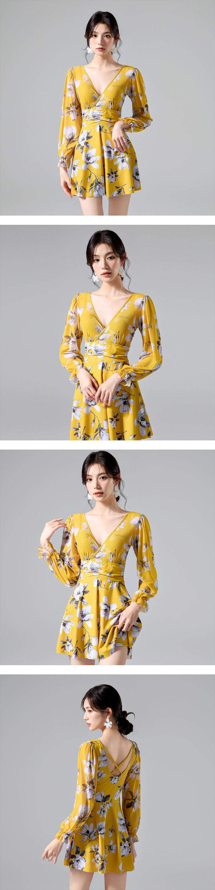 ワンピース 水着 7分袖