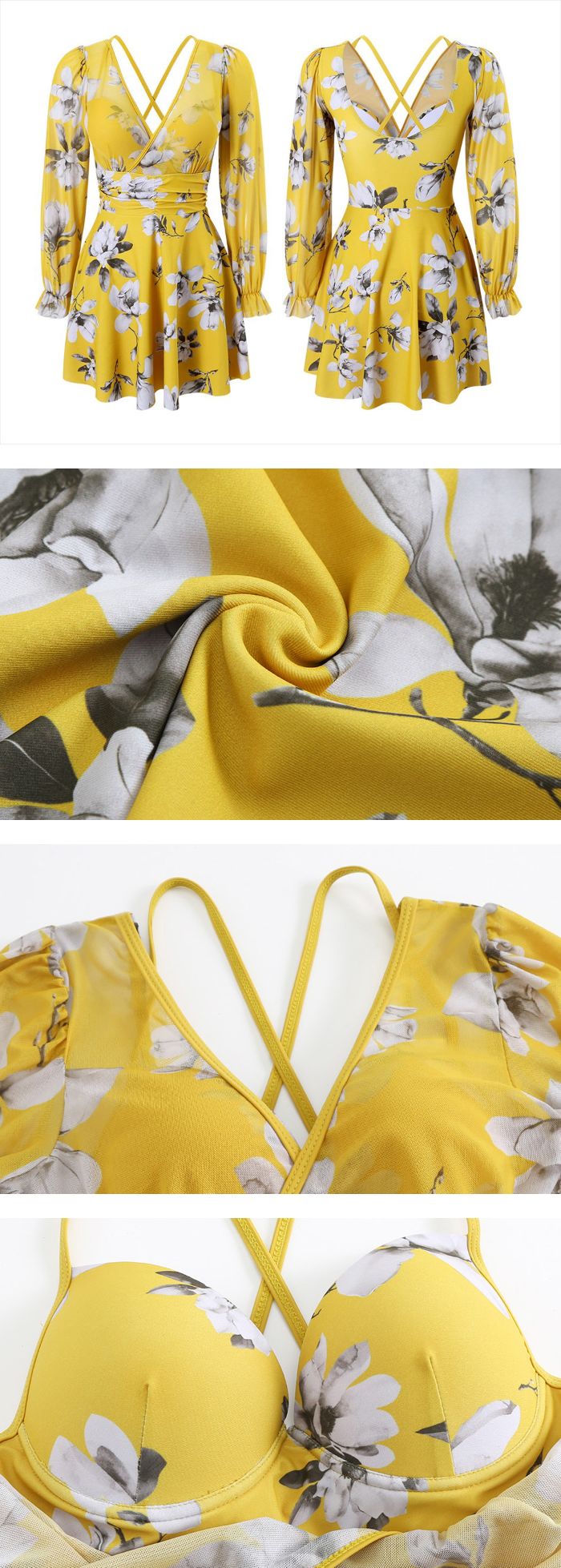 ワンピース 水着 7分袖