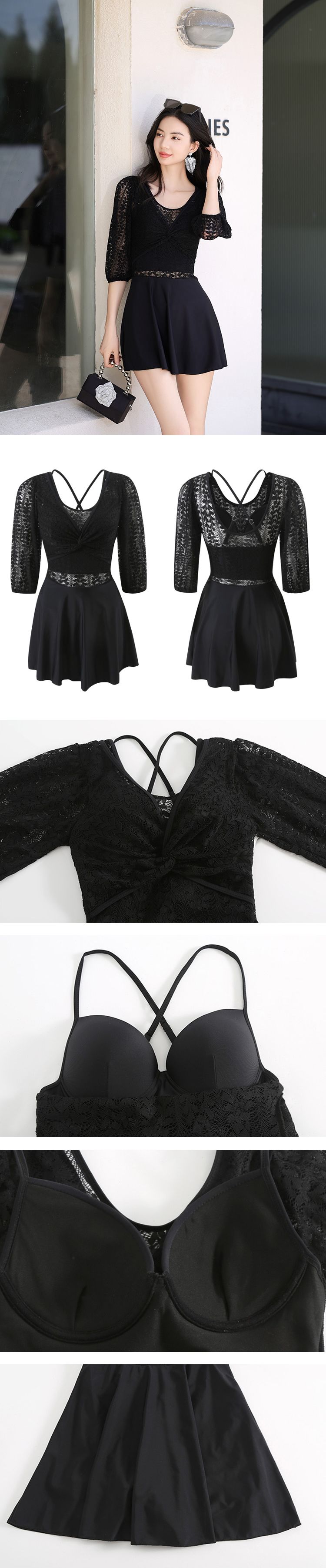 水着ワンピ 体型カバー