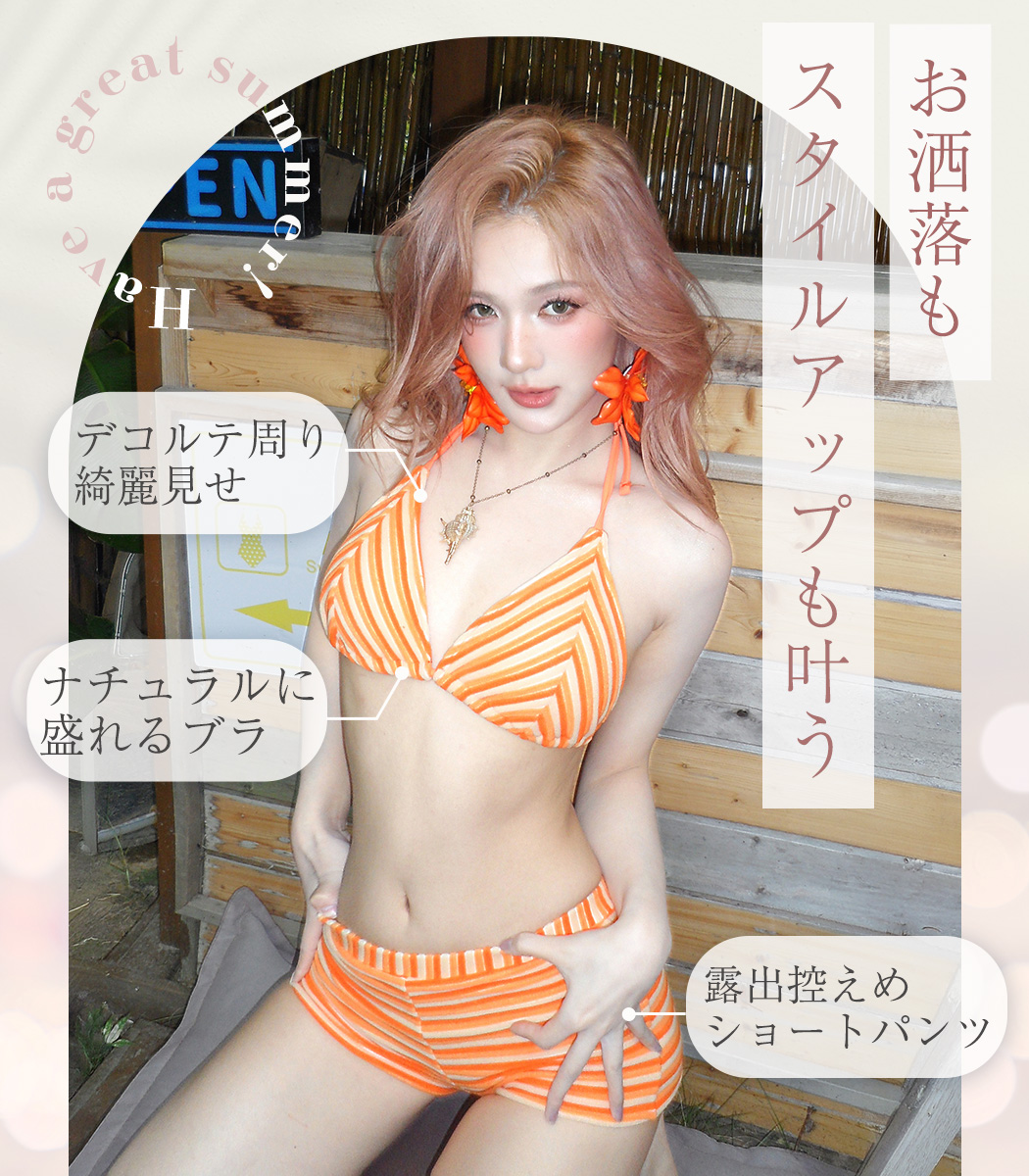 ビキニ 三角 水着 レディース ブラ パンツ型...の詳細画像3
