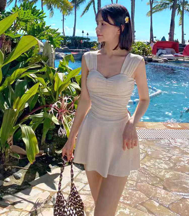 ワンピース リブ 水着