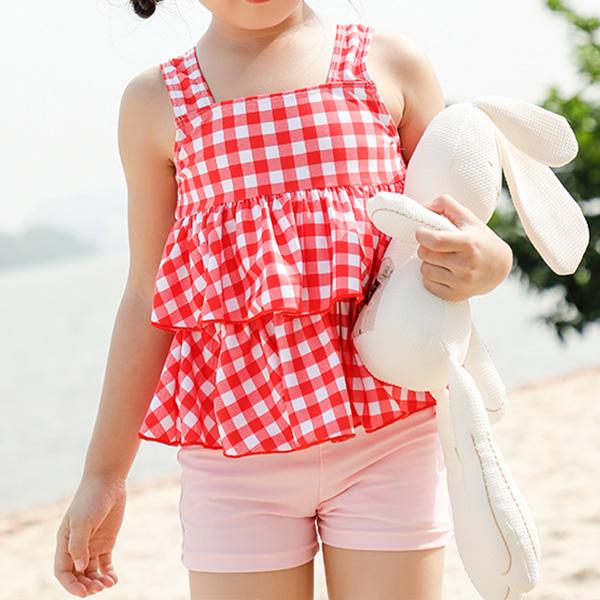 キッズ 水着 女の子 タンキニ セパレート かわいい 3点セット 帽子付き おしゃれ 子供 ベビー ジュニア｜mizuki-store｜02