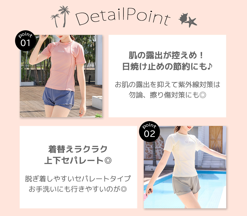 キッズ 水着 女の子 セパレート 2点セット ...の詳細画像3